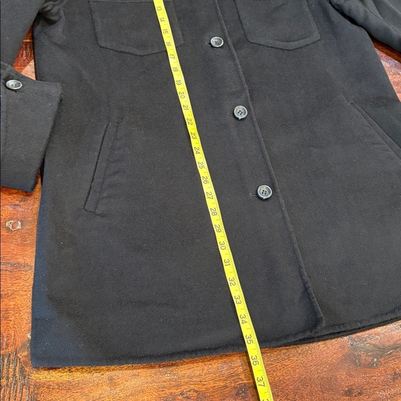 NakedCashmere Felted Wool Cashmere Black Shacket Button Up Cardigan Jacket Large - Picture 12 of 12